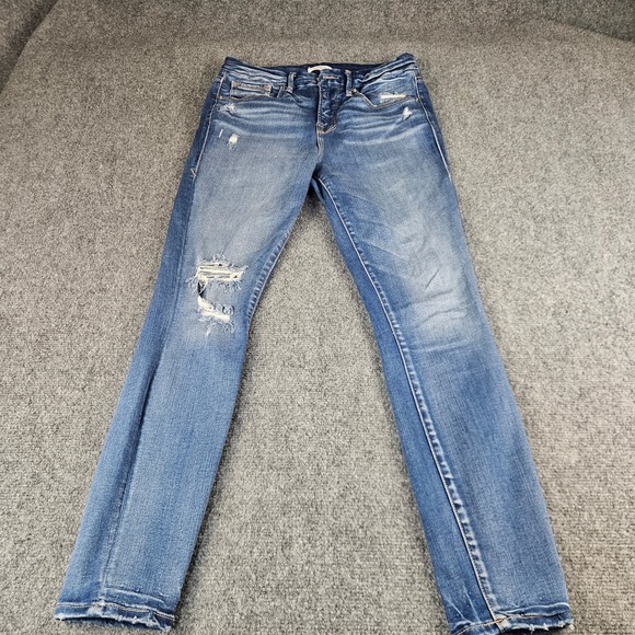 Good American Denim - Good American Good Legs Crop Distressed Skinny Jeans Blue 8/29 GLC113T